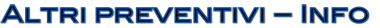 Altri preventivi/informazioni
